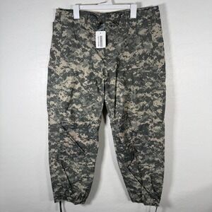 Military Trousers Men Medium Regular Green Camo Gen III Extreme Cold Wet Weather